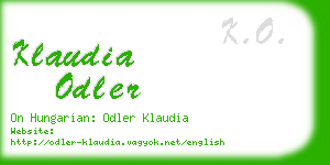 klaudia odler business card